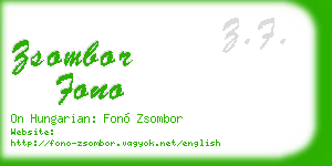 zsombor fono business card