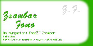 zsombor fono business card